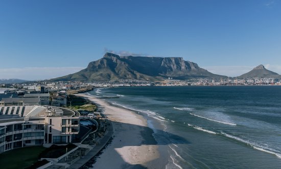 Lagoon Beach Hotel pool with Table Mountain view